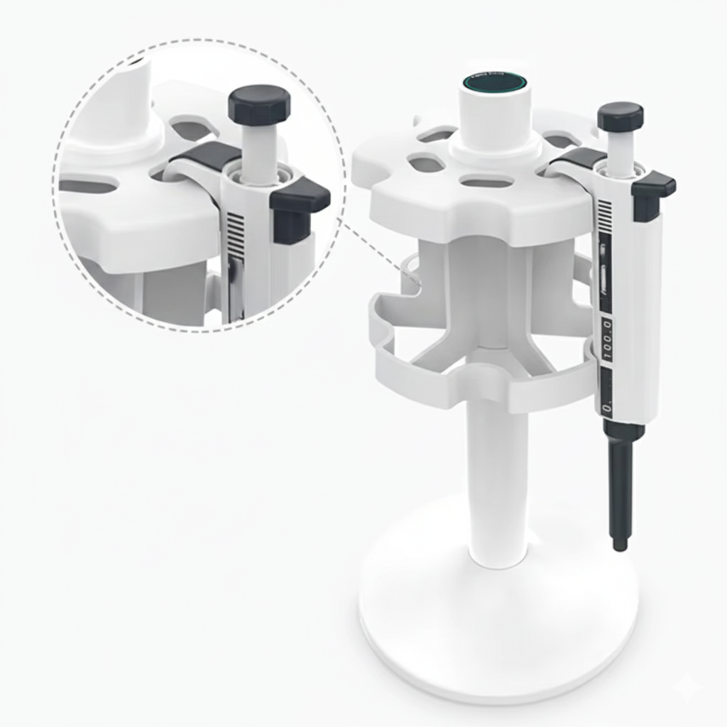 Pipette Rack, Rotatable Micropipette Stand, Laboratory Carousel Holder